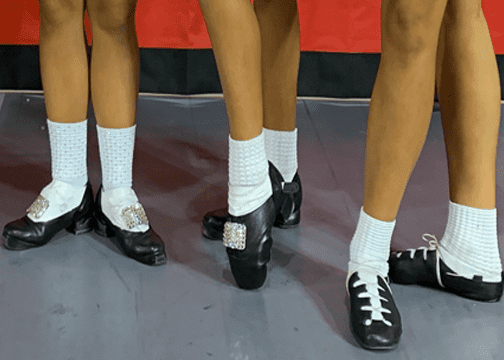 irish dancers hared shoes and soft shoes